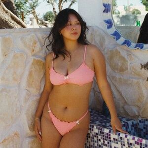 Dippin Daisys Rose Pink Bikini. Size S top and bottom. Brand new with tags.